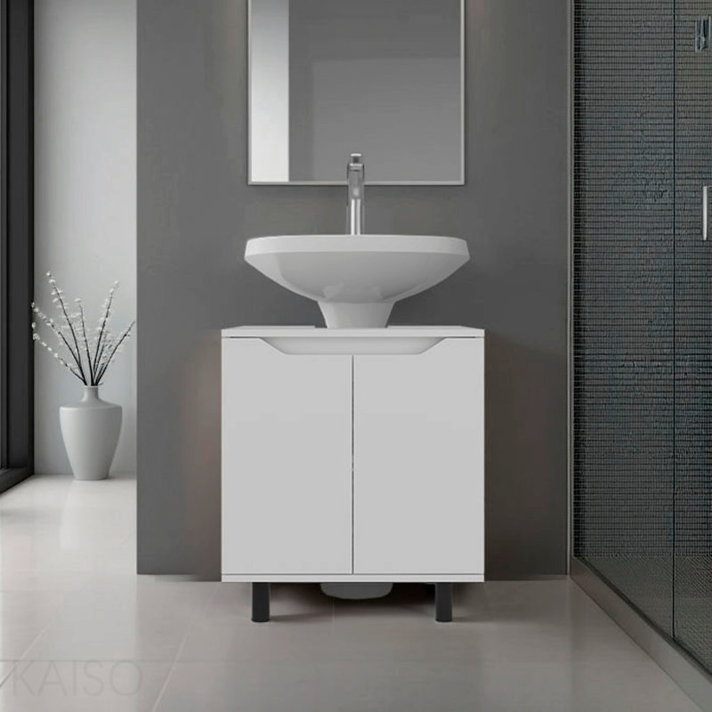 Meuble-lavabo sur pied minimaliste pour petits espaces (sans lavabo)