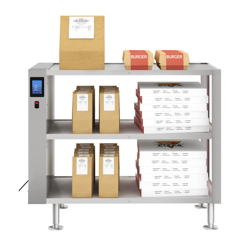 Armoire chauffante à emporter commerciale à trois tablettes avec écran tactile en acier inoxydable, homologuée UL et NSF (km-WSC-T3)