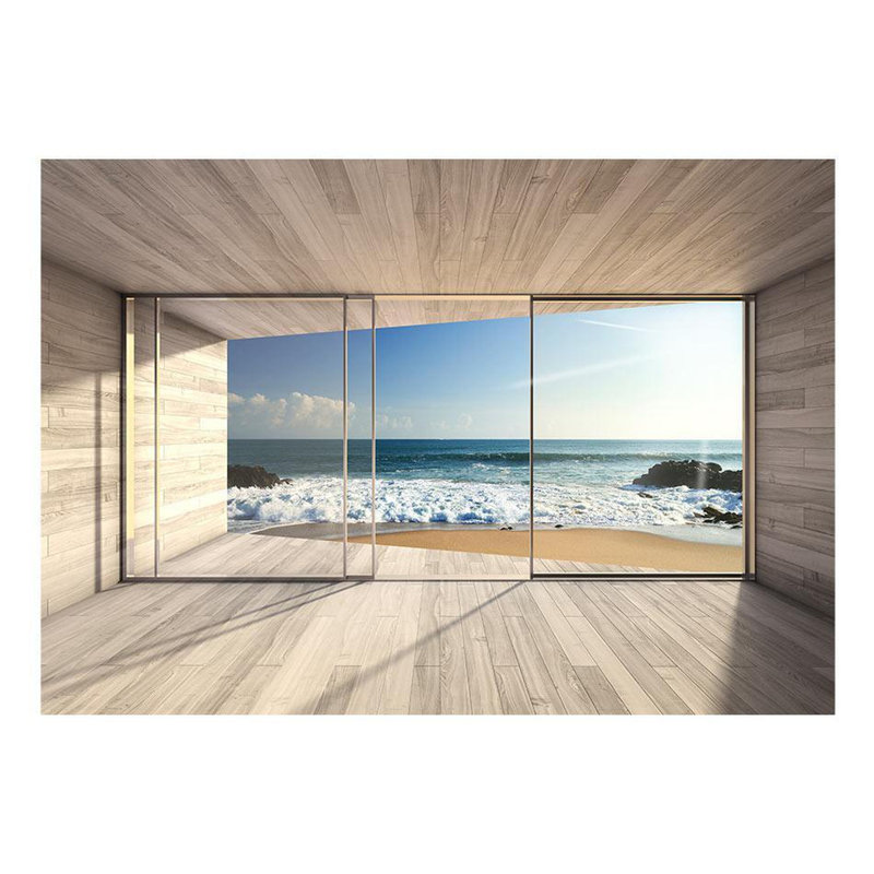 Adhésif mural Rubicon Seaview Livingroom, L 110 po x l 157 po, Brun, Non tissé