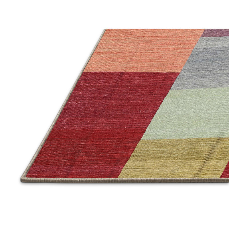 Tapis abstrait rouge / rose, Rectangle 8 pi x 12 pi