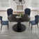 Modern Round Extendable Dining Table With Black Base