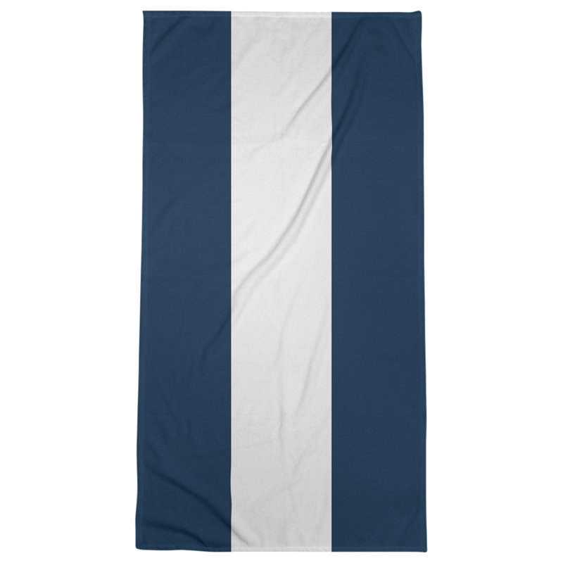 Bath Towel, NavyBlue/White