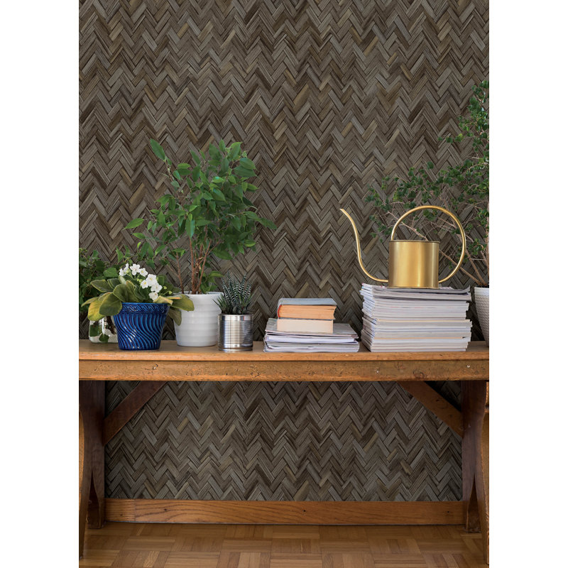 Papier peint gris anthracite Ellery, Gris anthracite