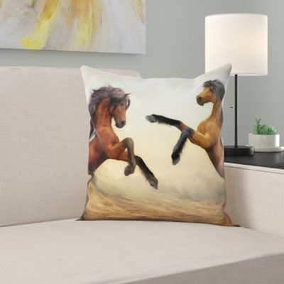 Coussin en chevaux