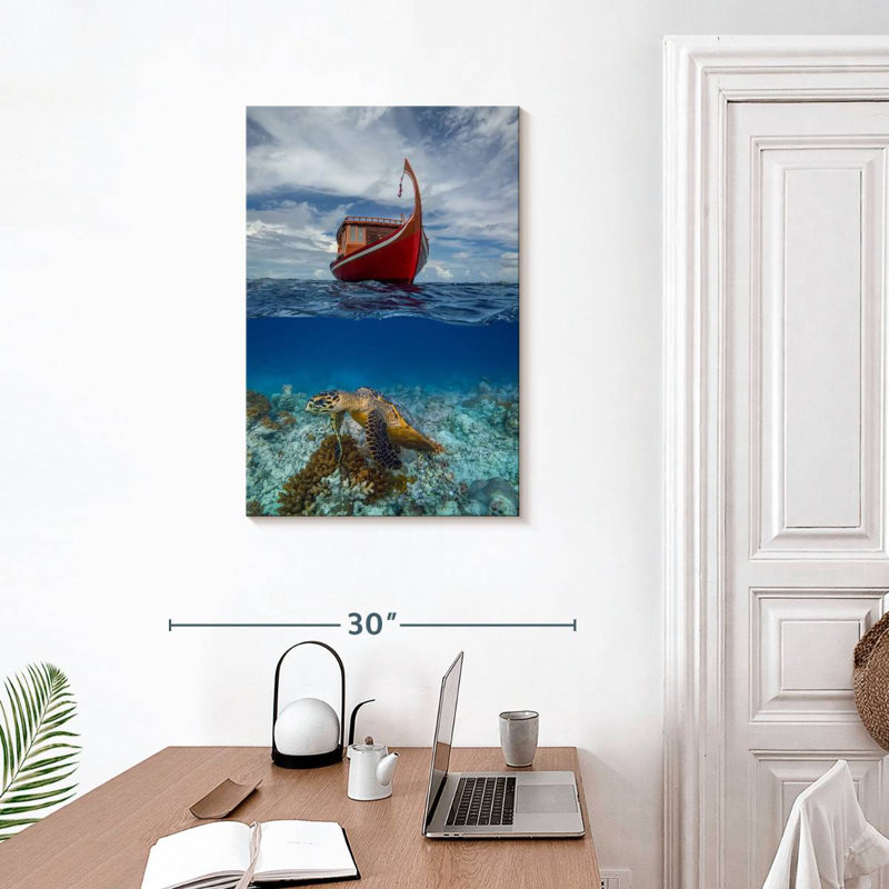 Brampt Exotic Maldivian Turtle, 30" H x 20" W