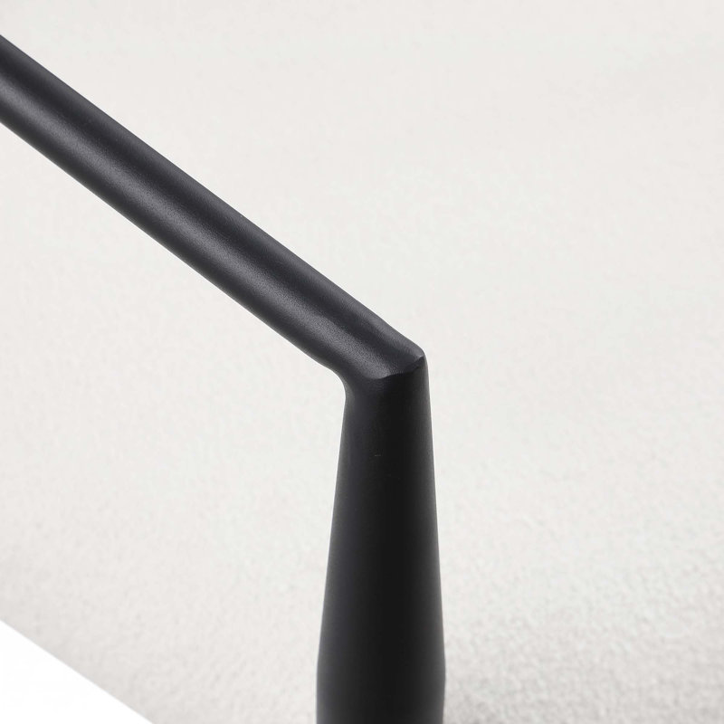 Chaises de salle à manger de style Mid-Century, Noir, Blanc