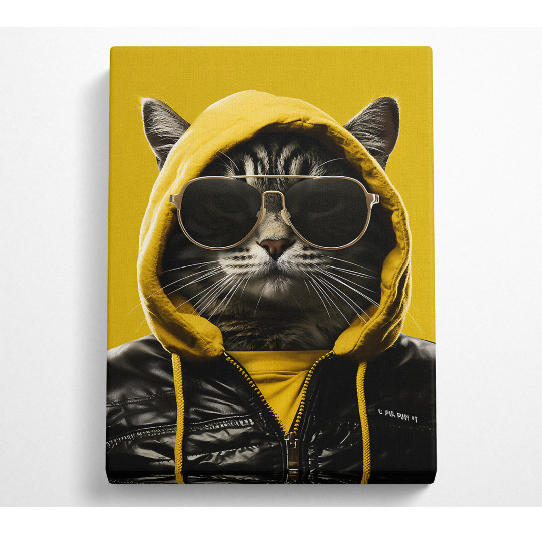 Katze Thug Leinwand Kunstdruck