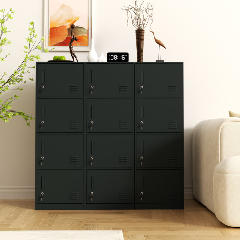Casiers en métal pour les employés, casier de rangement de bureau avec 4 portes, armoire de rangement haute pour les employés, école, bureau, maison, gymnase, chambre à coucher