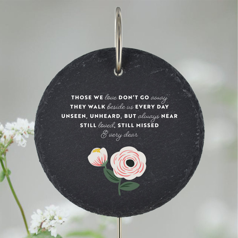 Bodiford Waterproof Slate Circle Grave Marker People Memorial Plaque