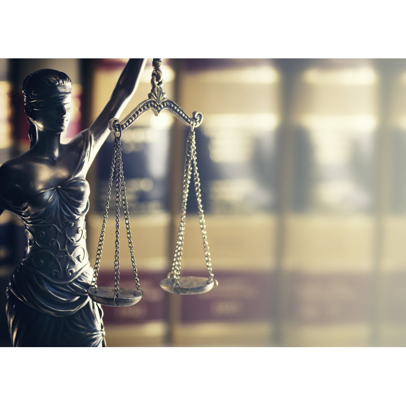 Justice is Blind - Balances de la justice - Légal, H 24 po x l 36 po x P 1,5 po