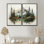 «Watercolor Mountain Dreamscape», art mural sur toile vert traditionnel