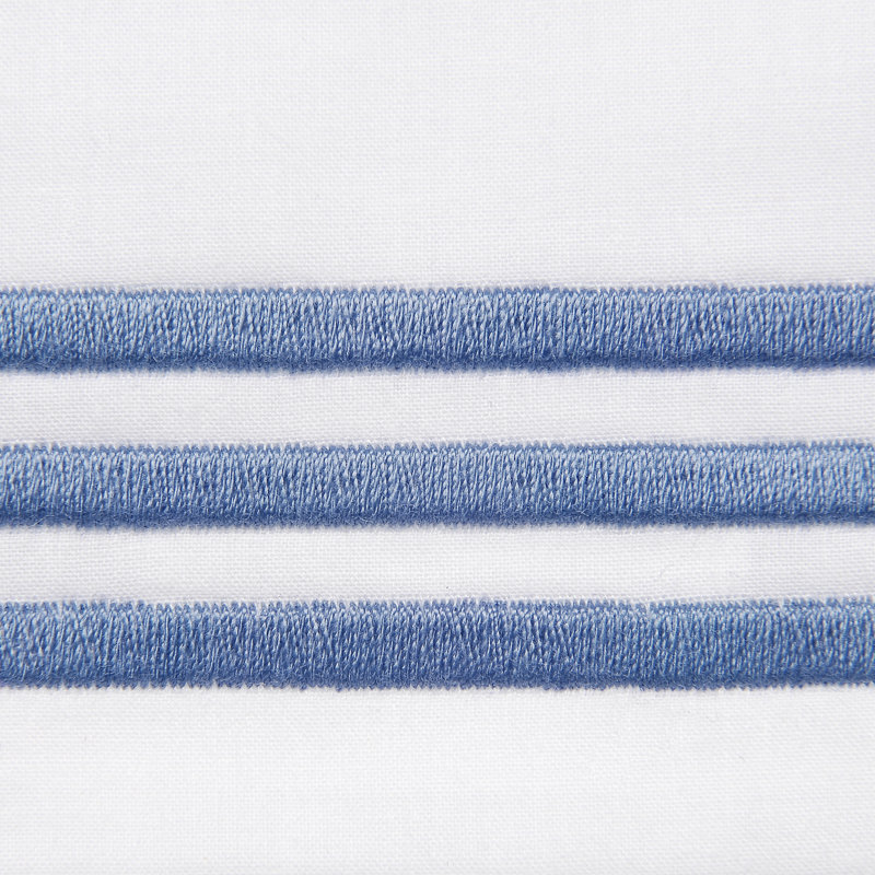 Platinum Sham, White/Air Force Blue, Standard