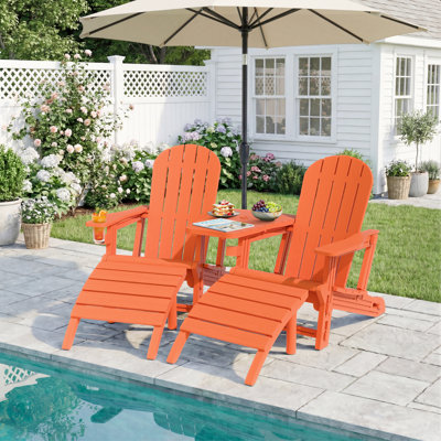  2-Person Outdoor Adirondack Chair Set