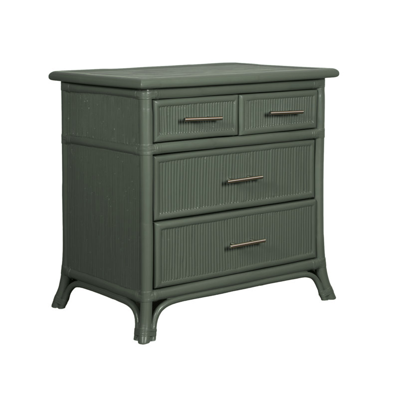 Table de chevet 4 tiroirs Bermuda, Evergreen