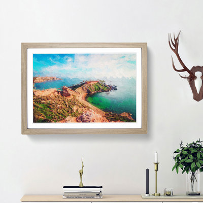 Sea View from Malta - Picture Frame Painting Print