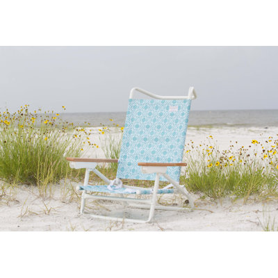 Chaise de plage inclinable géométrique Youngsville Oceana