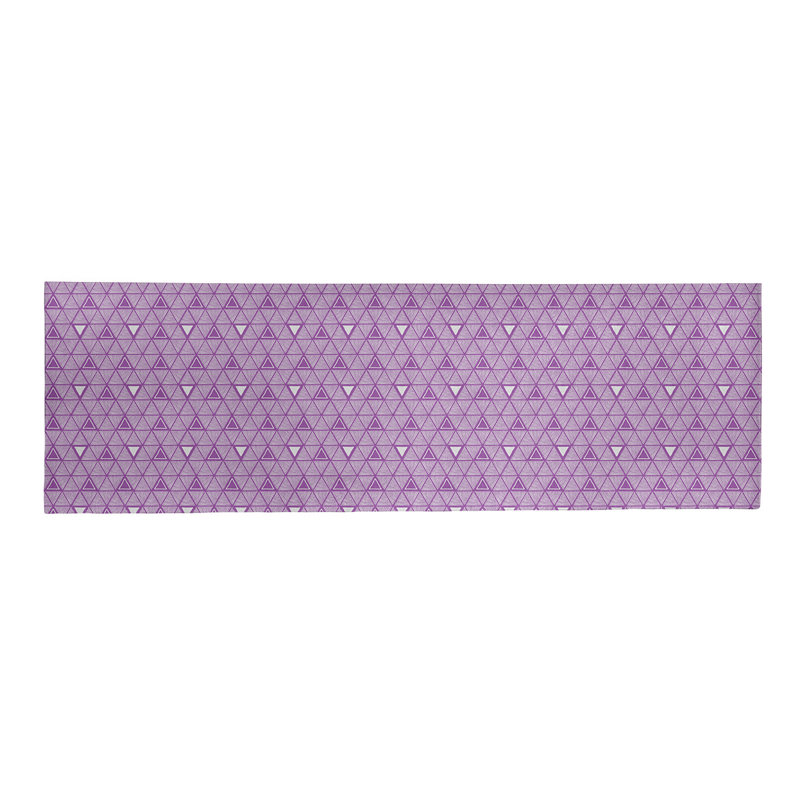 Tapis de zone rose pâle triangles à la main, Tapis de couloir 2 pi 5 po x 8 pi