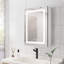 20 X 28 Inch Wall Mounted Mirror Cabinet For Bathroom - Led Lights. Fog, Waterproof, Dimmable, 3000k 6000k, Touch Switch, Shelves Lights, , 2