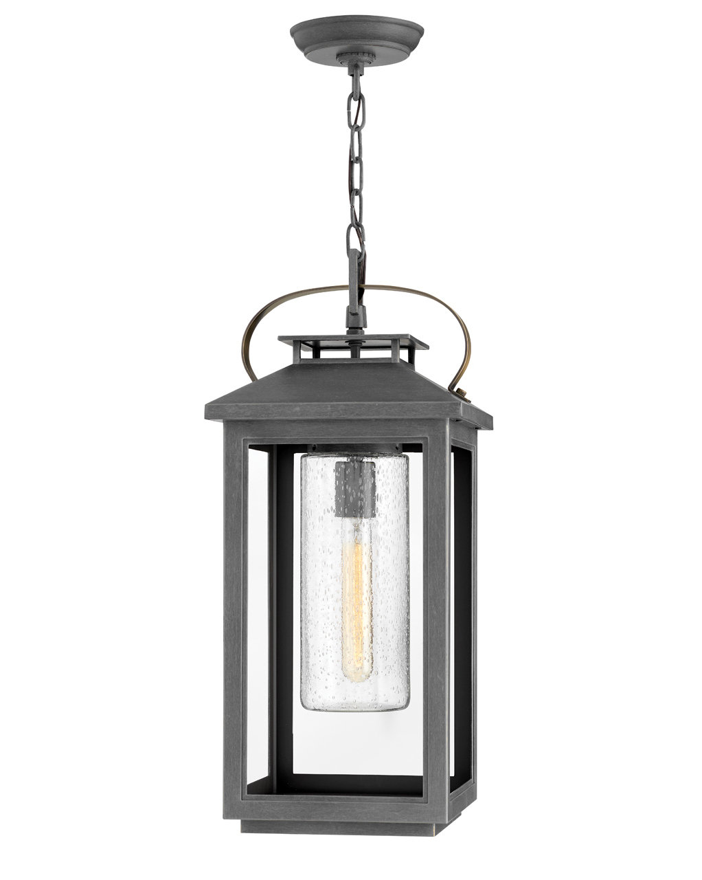 Nat Outdoor Hanging Lantern, Ash Bronze