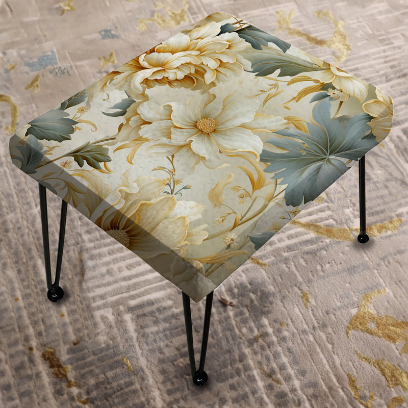 Neo Victorian Fusion Victorian Pattern - Floral Rectangle Ottoman