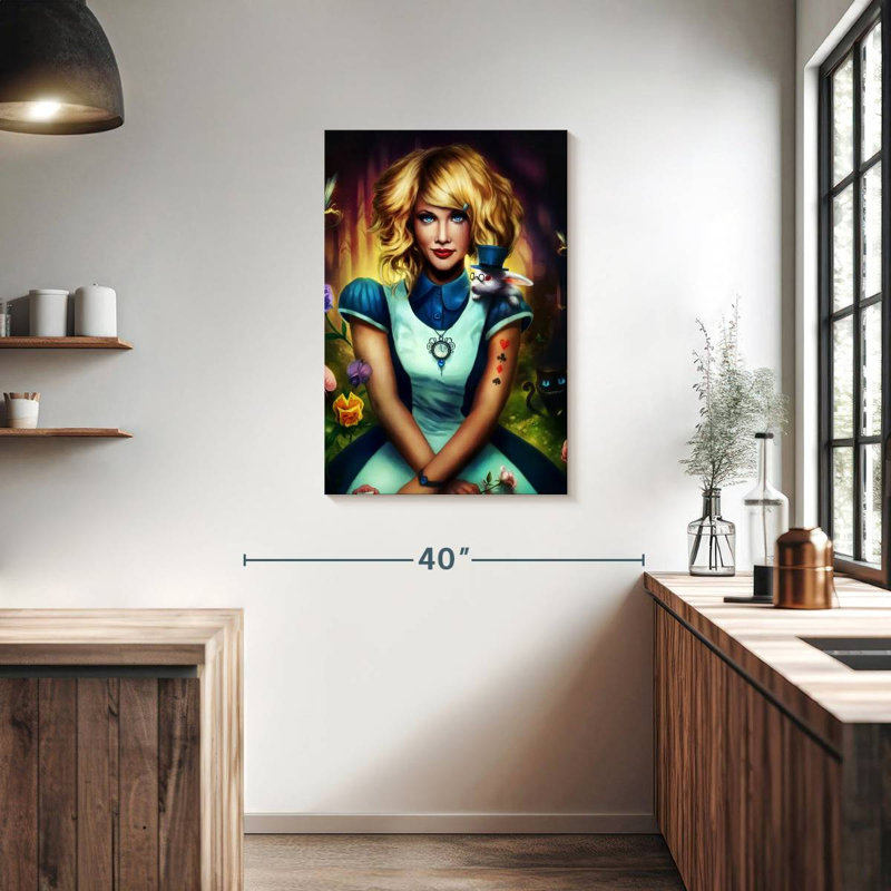 Alice au pays des merveilles, H 36 po x l 24 po