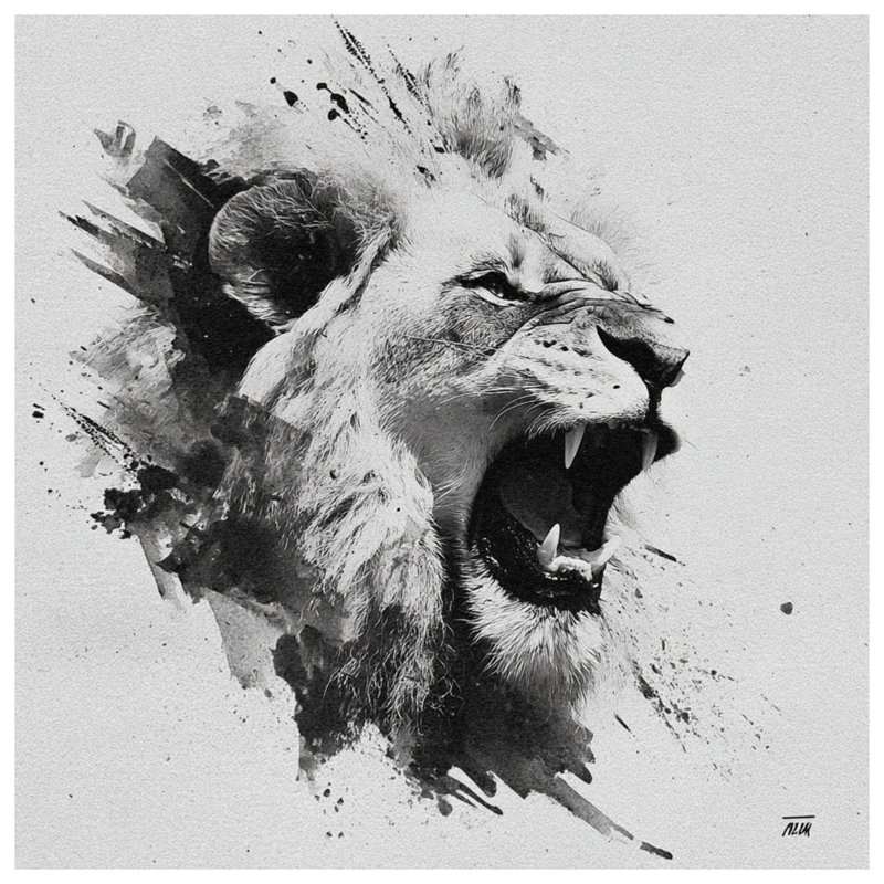 Tapis de bain Roaring Lion Art, L 34 po x L 21 po