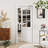 White Primed Solid Core 6-Panel Clear Glass Slab Door Suitable For Bathroom/Pantry-111605749