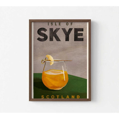 Isle of Skye Cocktail Art Print: Scotch Whiskey Bar Decor