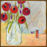 Red Poppies Giclee On Canvas by Jill Krasner