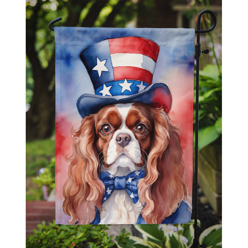 Drapeau patriotique du jardin américain, Brun cavalier Spaniel