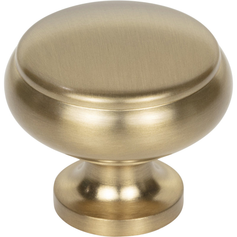 Honey Bronze Round Mushroom Cabinet Knob with Mounting Hardware
