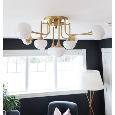 Fleming 8 Light Semi Flush