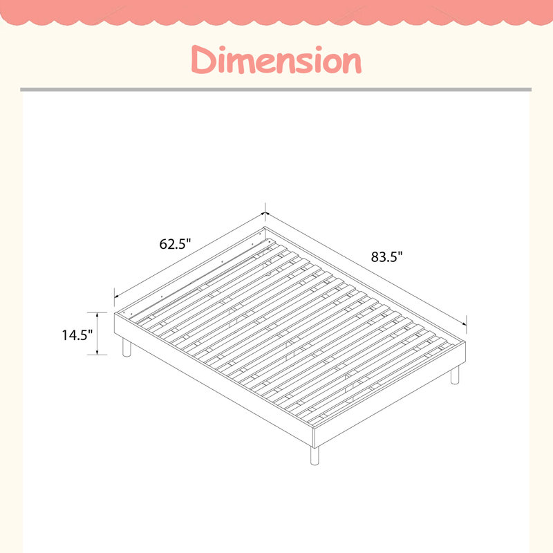 Tool-Less Wood Platform Bed