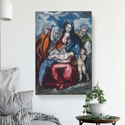 Saint Anne And The Infant by El Greco - Wrapped Canvas