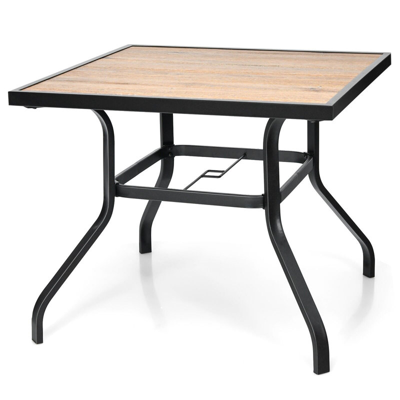 Canale Square Steel Outdoor Dining Table - 90 cm W 90 cm D