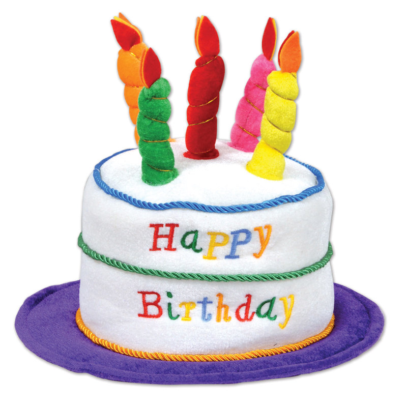 Chapeau de gâteau d'anniversaire en peluche