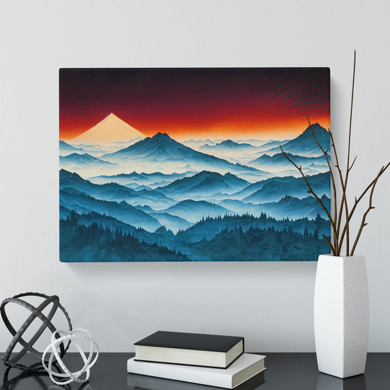 Seductive Mountain Forest - Wrapped Canvas Painting, 50cm H x 76cm W x 3cm D