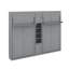 Double lit escamotable mural simple avec armoires et tablettes, cadre escamotable avec pieds convertibles et unité de rangement centrale-1641617148