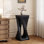 Table d'appoint d'extérieur, table de bout en forme de torsion, table d'appoint décorative, table de tabouret de jardin pour terrasse de balcon, bord de piscine, béton léger, texture semblable au bois