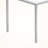 Melita Glossy White Finish Coffee Table With Silver Metal Leg, 17.87" H X 39.75" W X 19.83" D