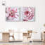 «Blush Pink Floral Art», ensemble de 2 impressions sur toile par -1158974459-1158974402-1158974403