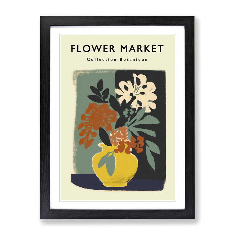 A Flower Market Exhibition Collection No.1 - Single Picture Frame Print on Wood, 34cm H x 25cm W x 2cm D