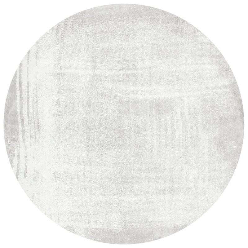 Tapis gris Madlen, Rond 6 pi 7 po