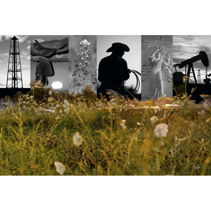 Western Collage by Sisa Jasper - Wrapped Canvas Print, 30cm H x 46cm W x 3.8cm D