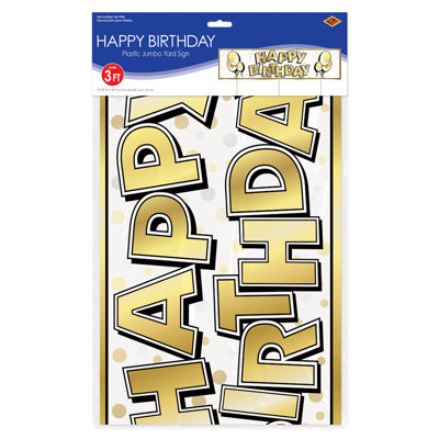 Enseigne en plastique Jumbo Happy Birthday