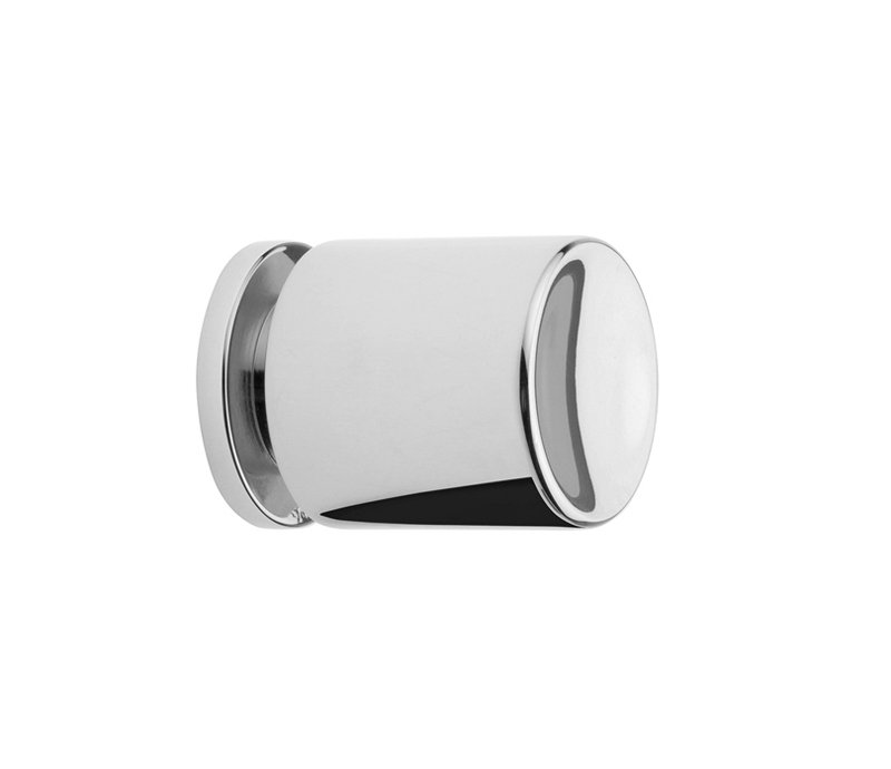 Bauhaus Round Knob, 0.75" H x 0.74" W x 0.74" D, Bright Chrome