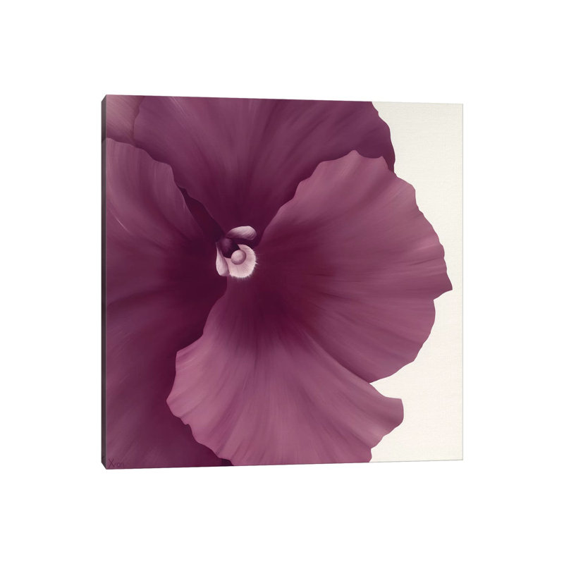 Violet Flower II by Yvonne Poelstra-Holzhaus - Wrapped Canvas Gallery-Wrapped Canvas Giclée, 45.72 cm H x 45.72 cm W