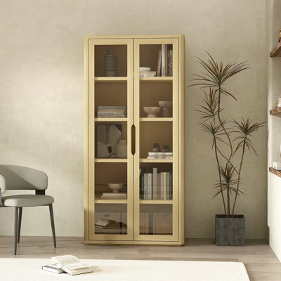 38" Bookcase Cabinet In Natural Oak