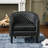 Oscar 29" W Stain Resistant Faux Leather Tufted Barrel Chair-537554912
