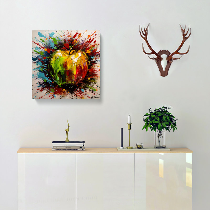 Apple Expressionism No.4 - Print, 50cm H x 50cm W x 3cm D